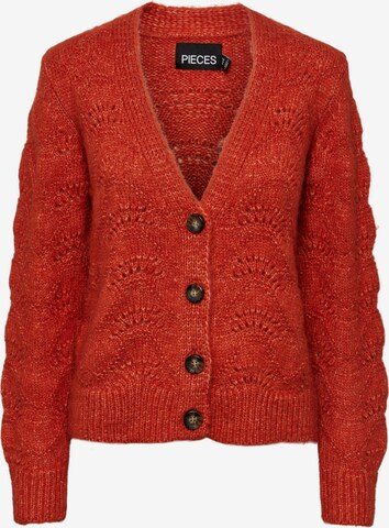 Cardigan 'Bibbi' PIECES en rouge : devant