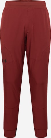 UNDER ARMOUR Sportovní kalhoty 'UNSTOPPABLE' – červená: přední strana