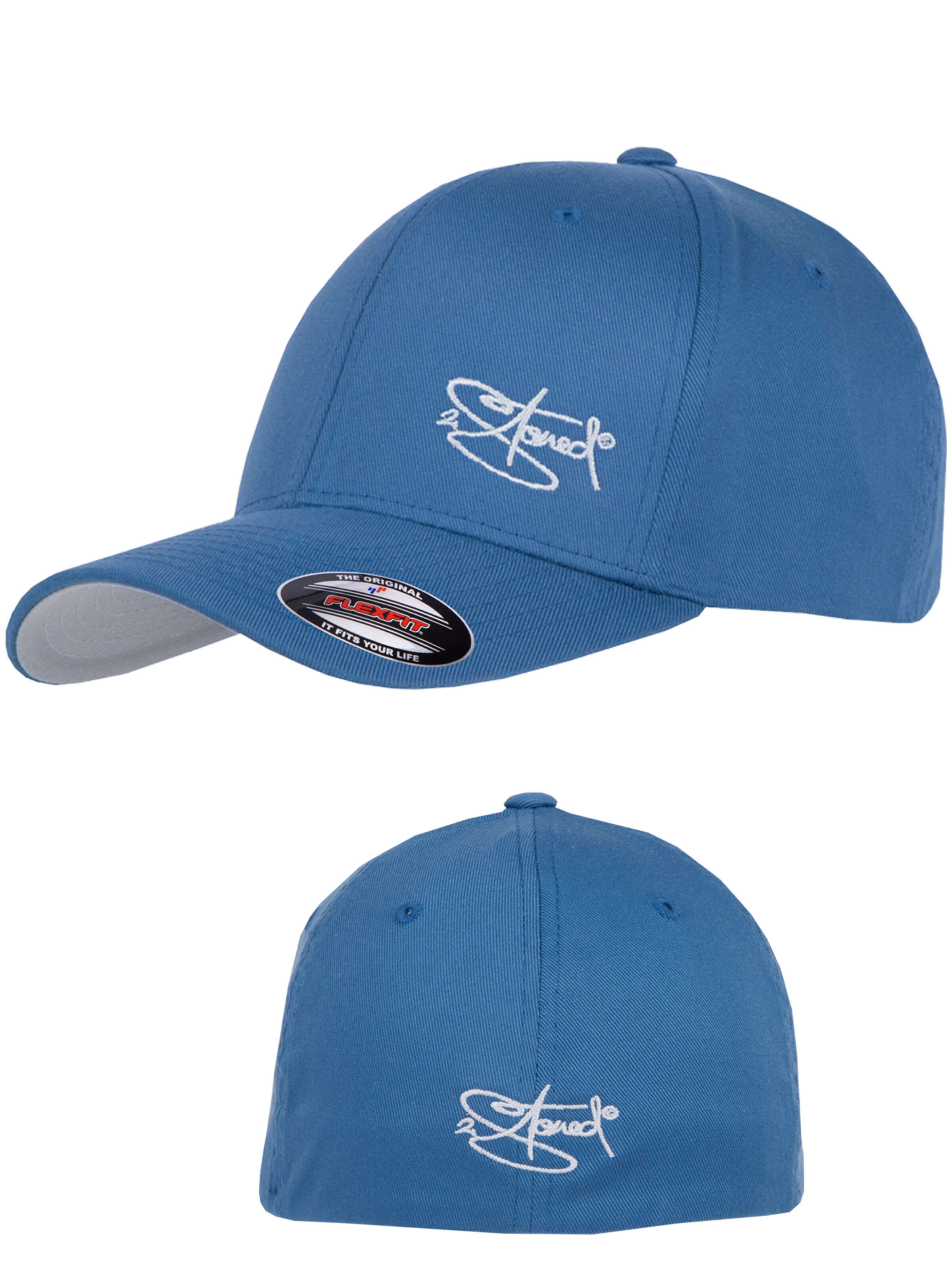 2Stoned Cap 'Flexfit Wooly Combed Classic' in Blue