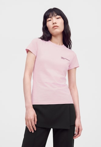 KARL LAGERFELD JEANS Póló - rózsaszín: elől