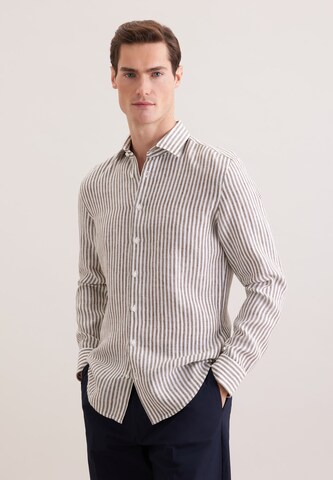 Fit confort Chemise business SEIDENSTICKER en marron : devant