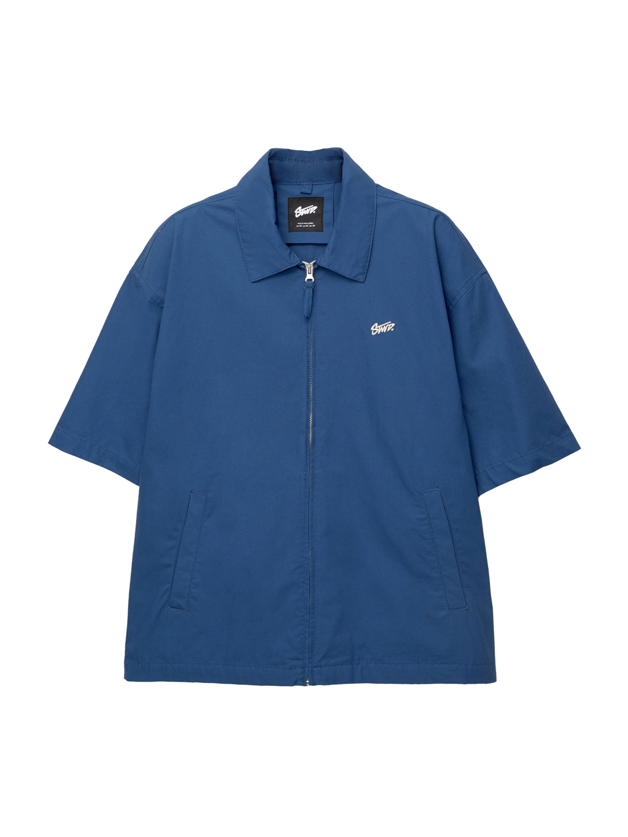 Pull&Bear Преходно яке в синьо: отпред