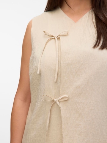 Vero Moda Curve Gilet 'VMCFea' in Beige
