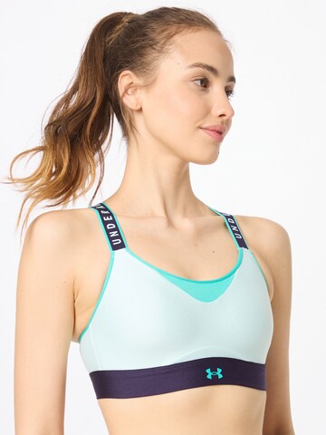 UNDER ARMOUR Bralette Sports Bra 'Infinity' in Green: front