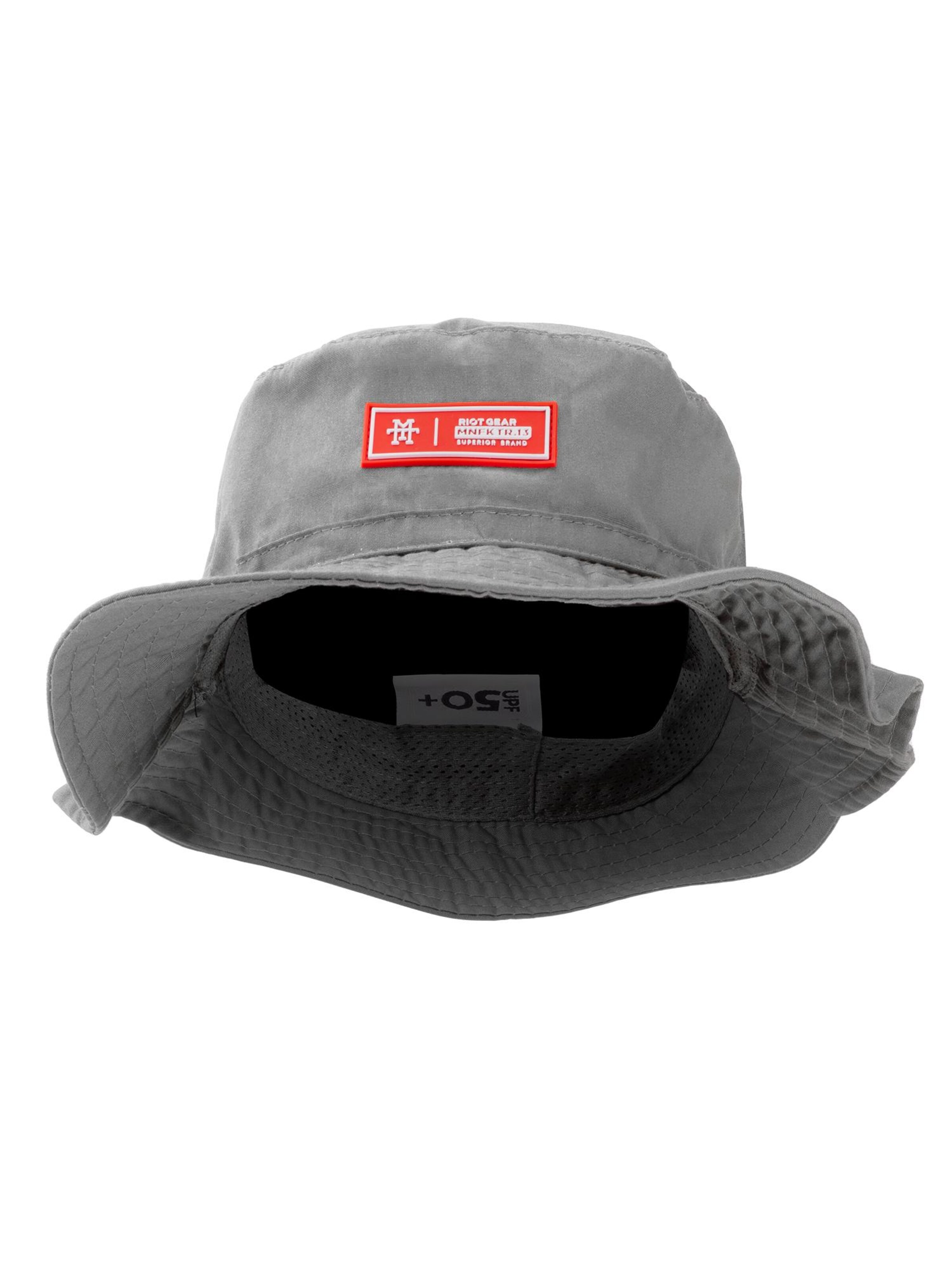 Manufaktur13 Mütze 'Boonie'‌‌‌‌ in Grau: Vorderseite