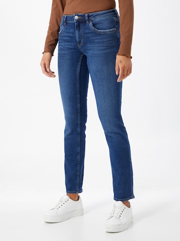 ESPRIT Slimfit Jeans in Blauw: voorkant