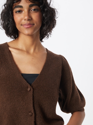 PIECES Knit Cardigan in Brown