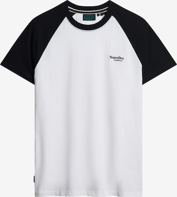 T-Shirt 'ESSENTIAL' Superdry en blanc : devant