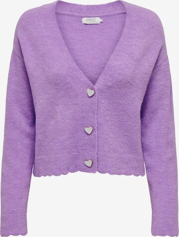 Cardigan 'ROSITTA' ONLY en violet : devant