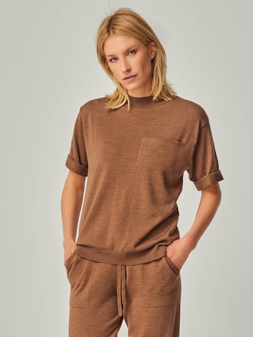 YOU LOOK PERFECT Shirt 'Elfie' in Bruin: voorkant
