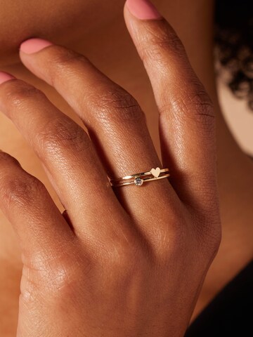 Lucardi Ring in Goud: voorkant