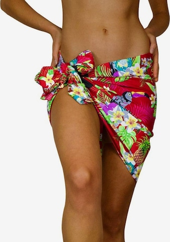 King Kameha Scarf 'Parrot Cockatoo' in Red: front