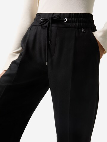 BOGNER Loose fit Pleat-front trousers 'Ella' in Black