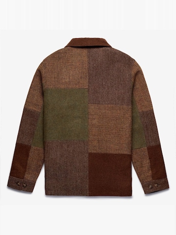 SEBAGO Between-Season Jacket 'DORR PATCHWORK BROWN MULTICOLOR CHECK' in Brown