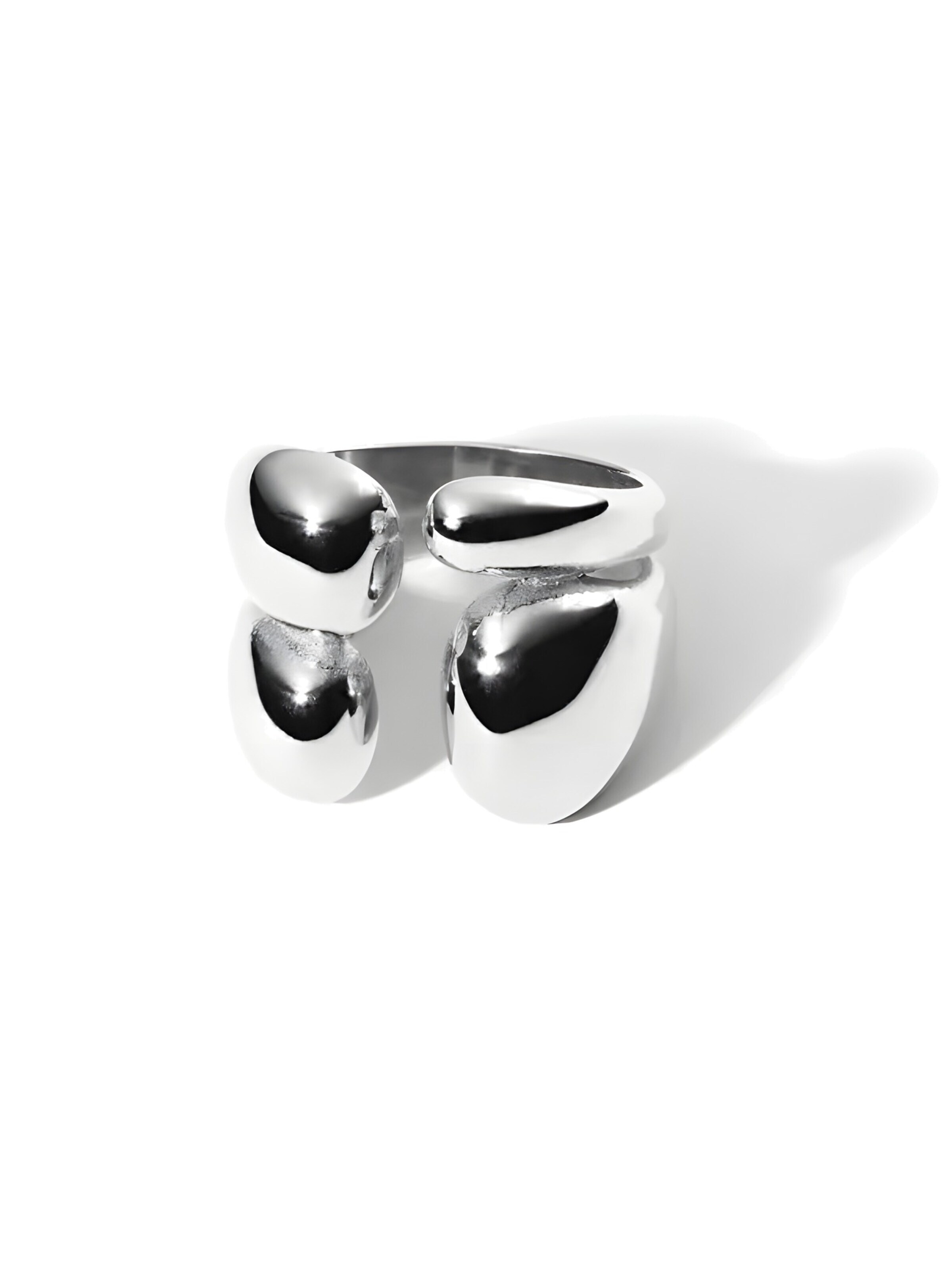 hiBALI Ring 'Chunky'‌‌‌‌ in Silber: Vorderseite