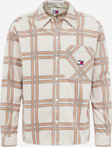 Tommy Jeans Regular fit Button Up Shirt in Beige: front