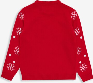 Threadgirls Pullover 'Snowman' in Rot