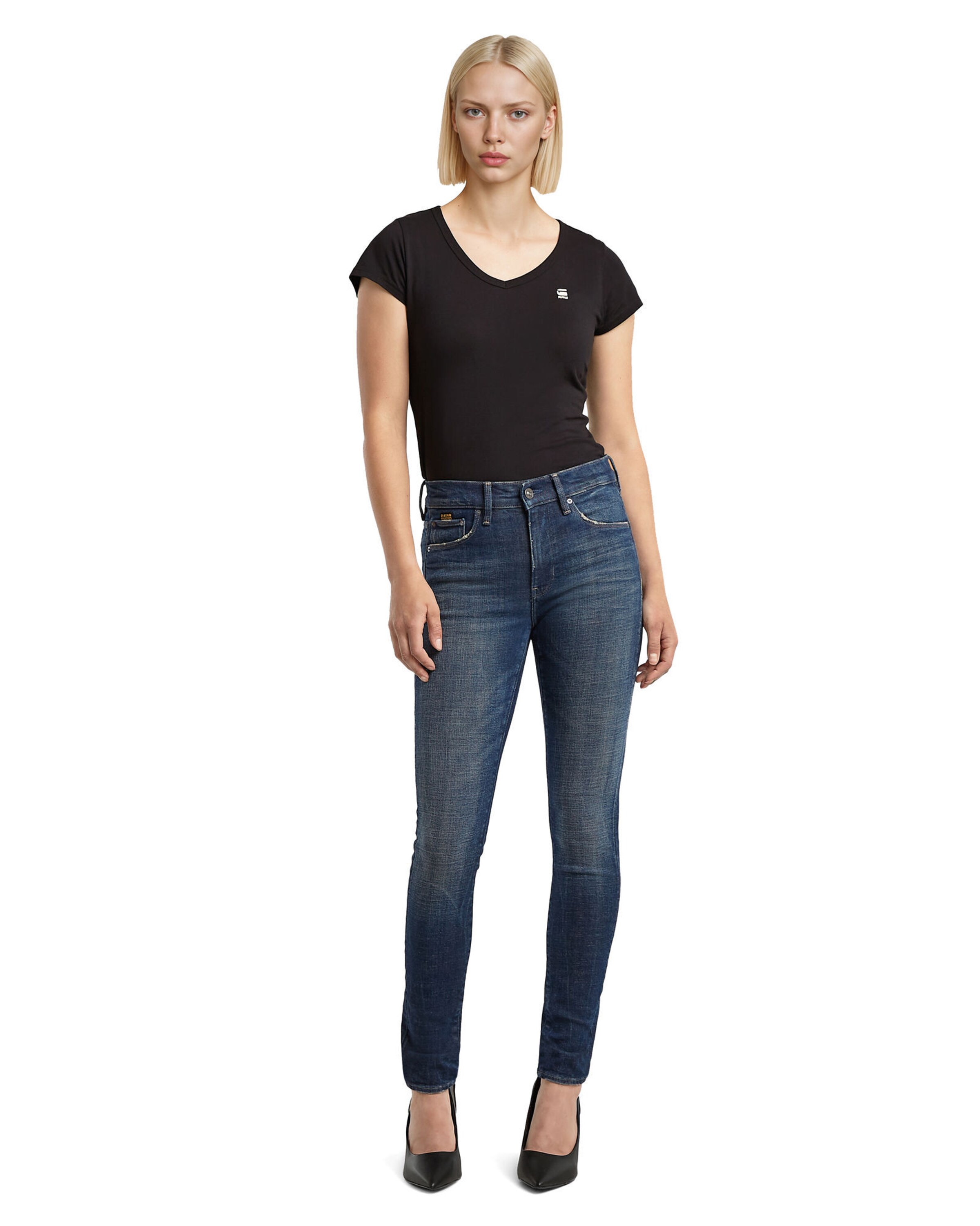 G-STAR Skinny Jeans '3301' in Blauw