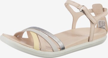ECCO Strap Sandals 'Simpil' in Beige: front
