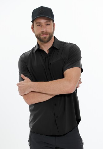 Whistler Regular fit Athletic Button Up Shirt 'Jeromy' in Black: front