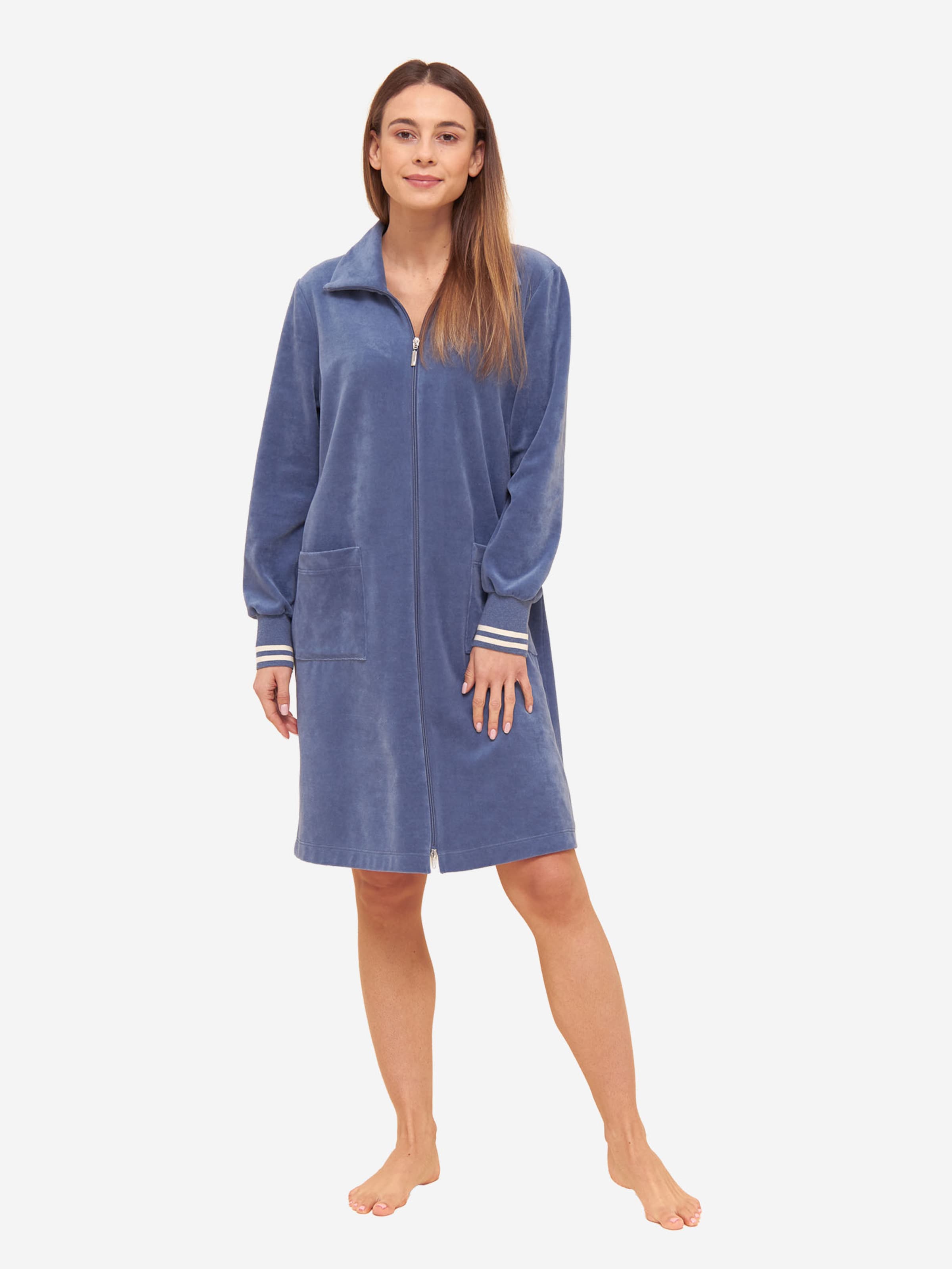 Rösch Short Bathrobe ' Nicki ' in Blue