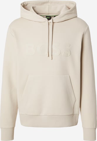 smėlio BOSS Megztinis be užsegimo 'Soody': priekis