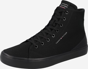 TOMMY HILFIGER High-Top Sneakers in Black: front