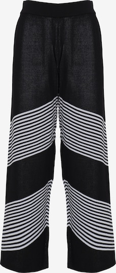 Influencer Pantalon en noir / blanc, Vue avec produit