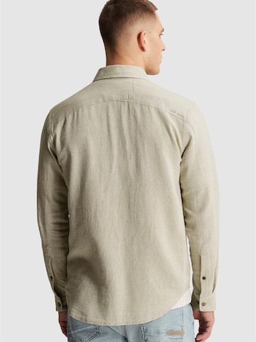 CAST IRON Regular fit Skjorta 'Shirt in cotton/linen twill with chest pocket' i grön