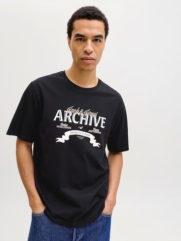 JACK & JONES Tričko 'JJEDOVER' - Čierna
