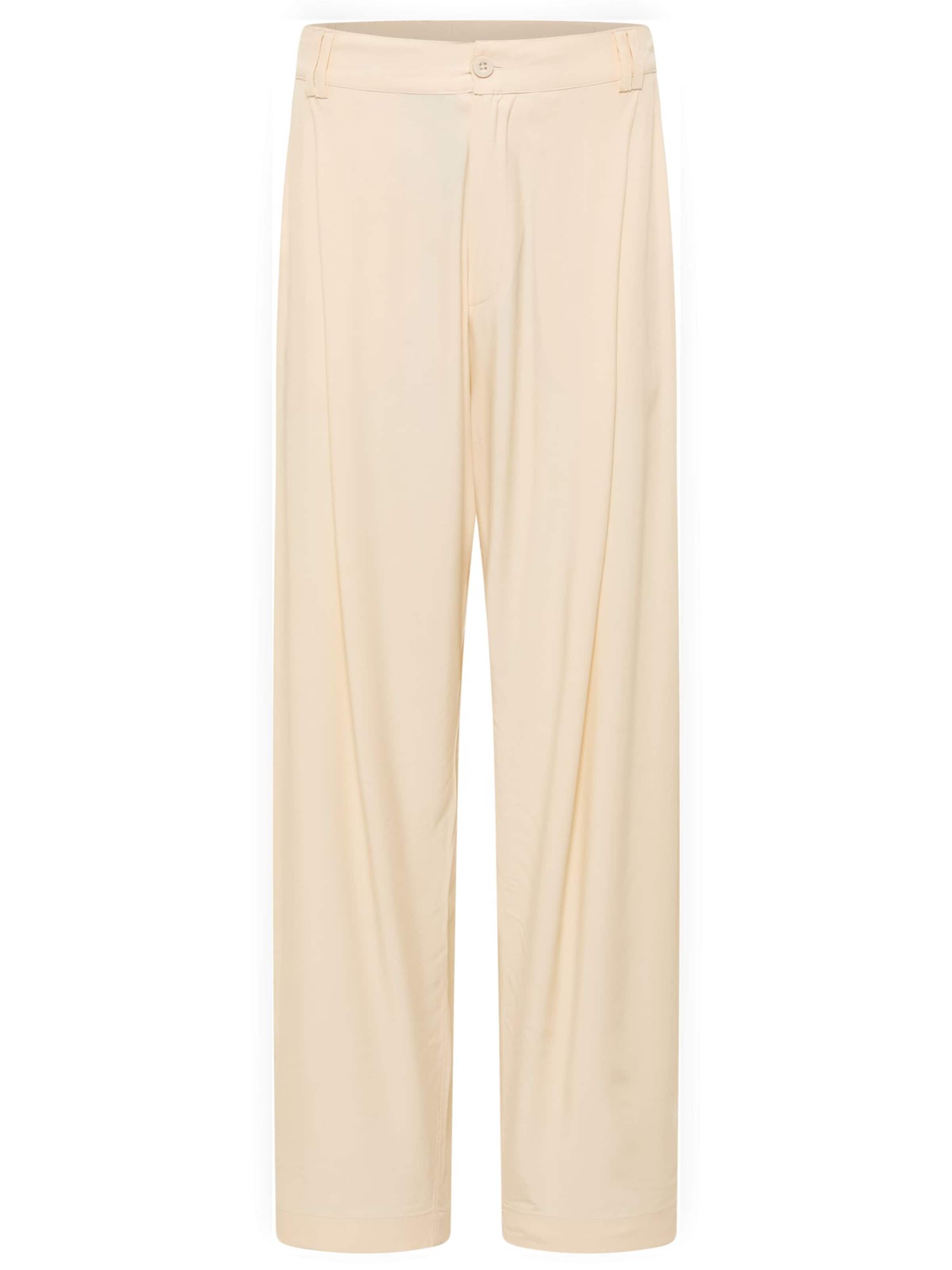 Carlo Colucci Regular Trousers 'Fasolt' in Beige: front