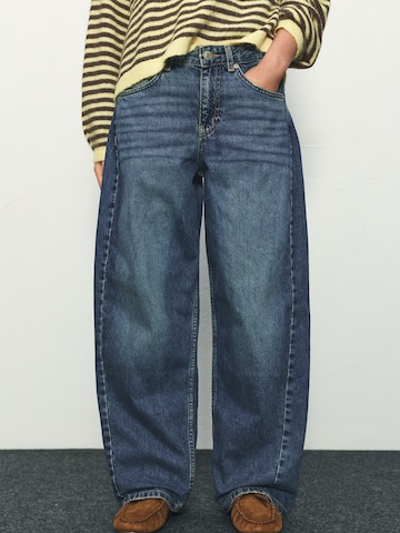 Baggy Jean Pull&Bear en bleu : devant
