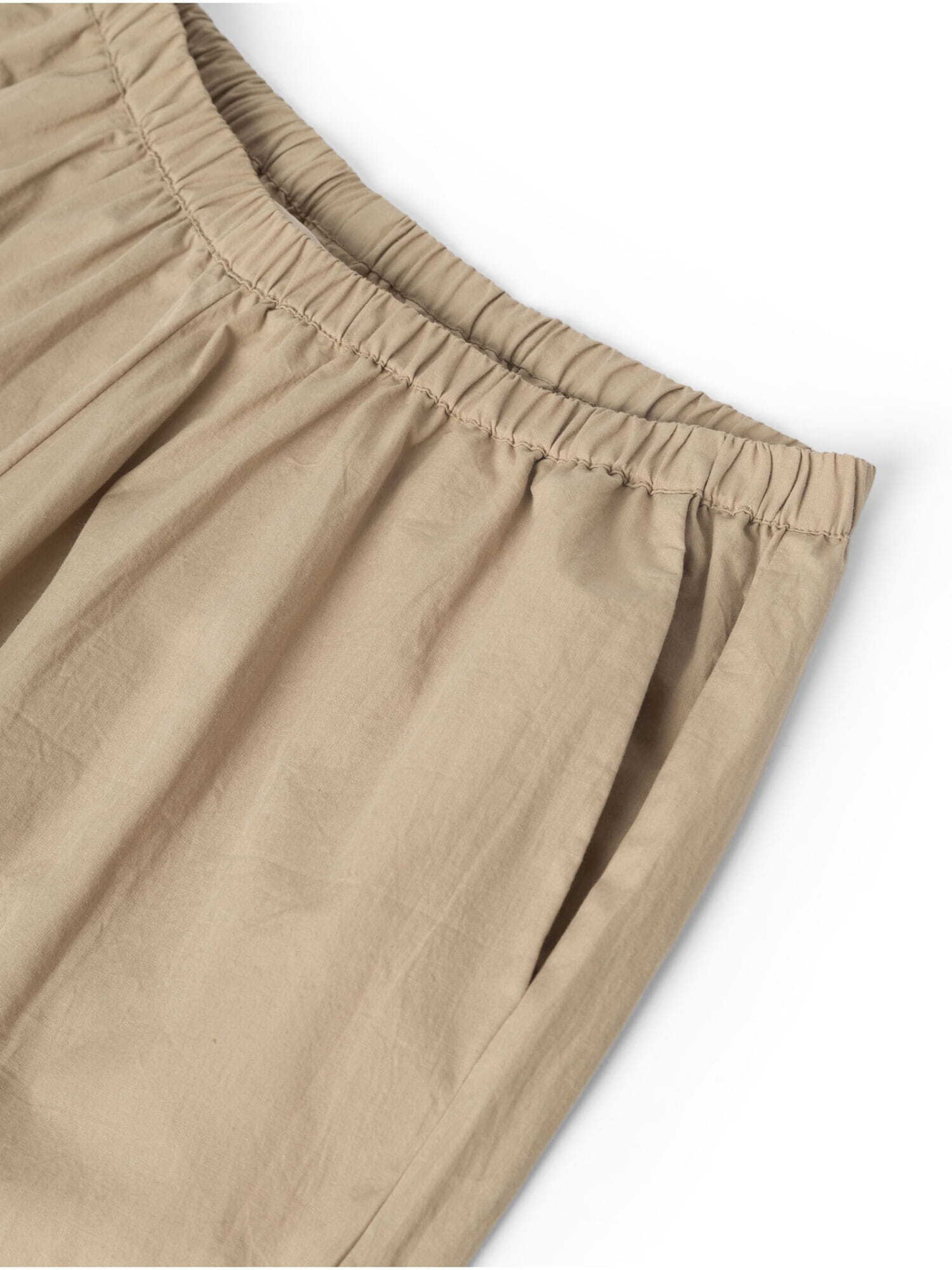 STUDIO FEDER Loosefit Broek 'Norah' in Beige