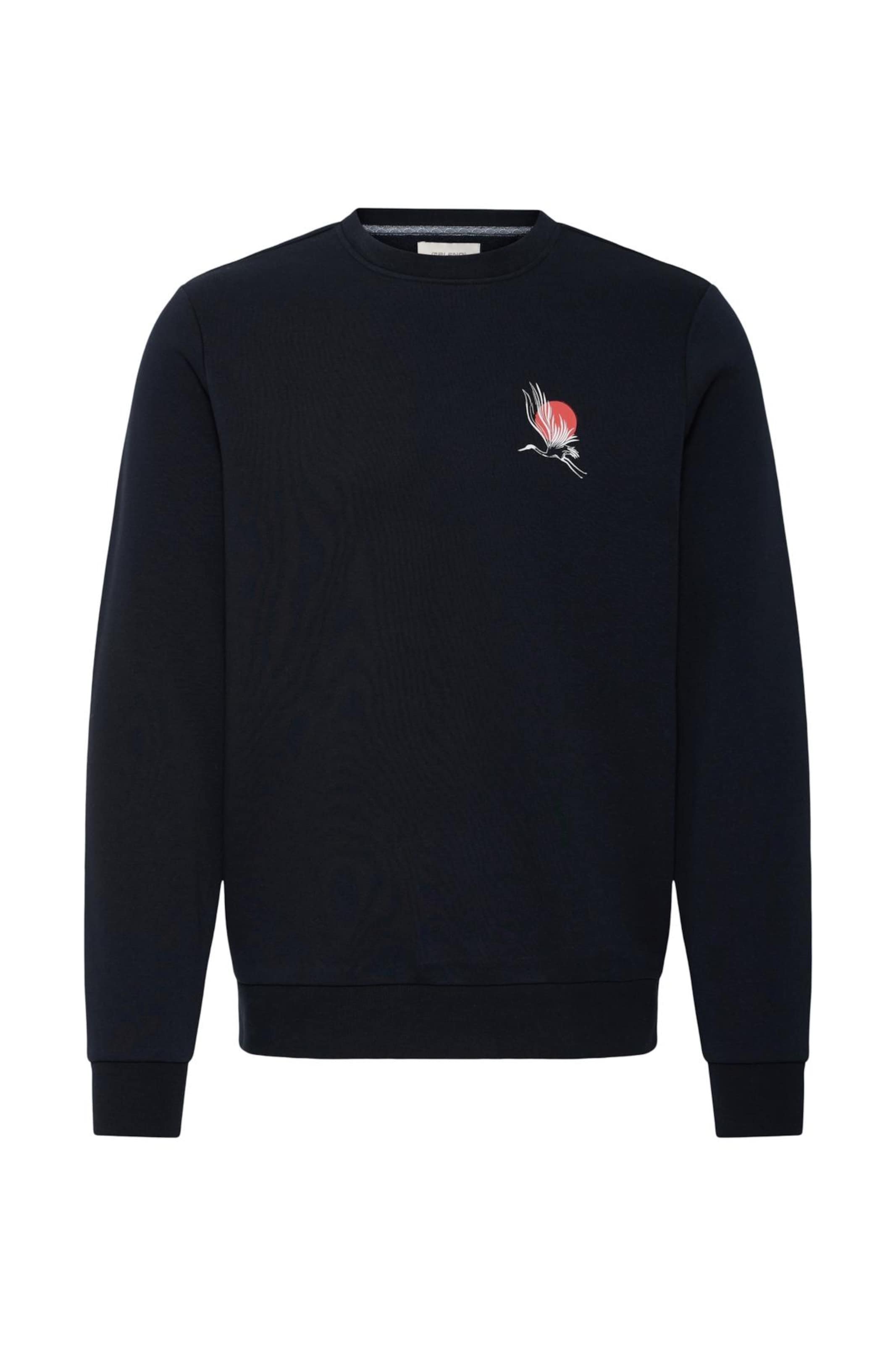 BLEND Sweater ' BHJapa Backprint ' in Schwarz: Vorderseite