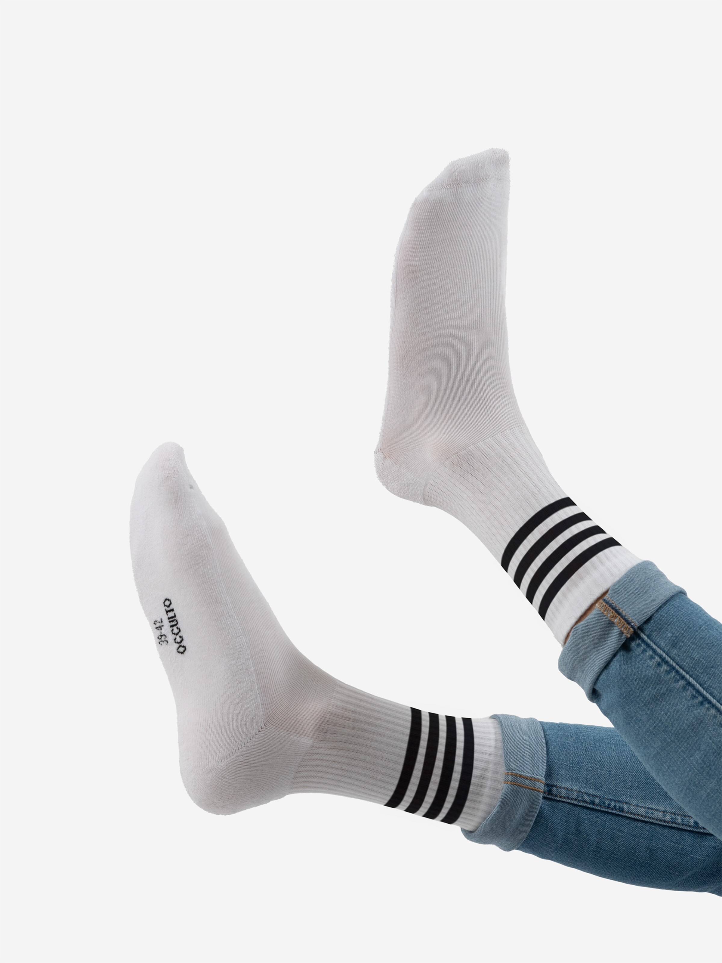 Chaussettes de sport 'Roger' Occulto en blanc : devant