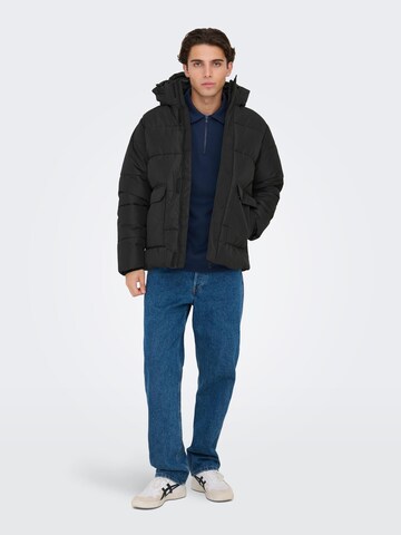 Only & Sons - Casaco de inverno 'Carl' em preto