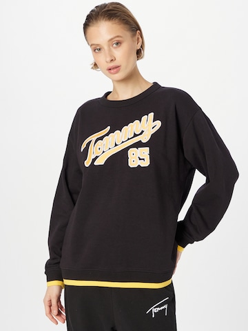 Tommy Jeans Sweatshirt in Black: front