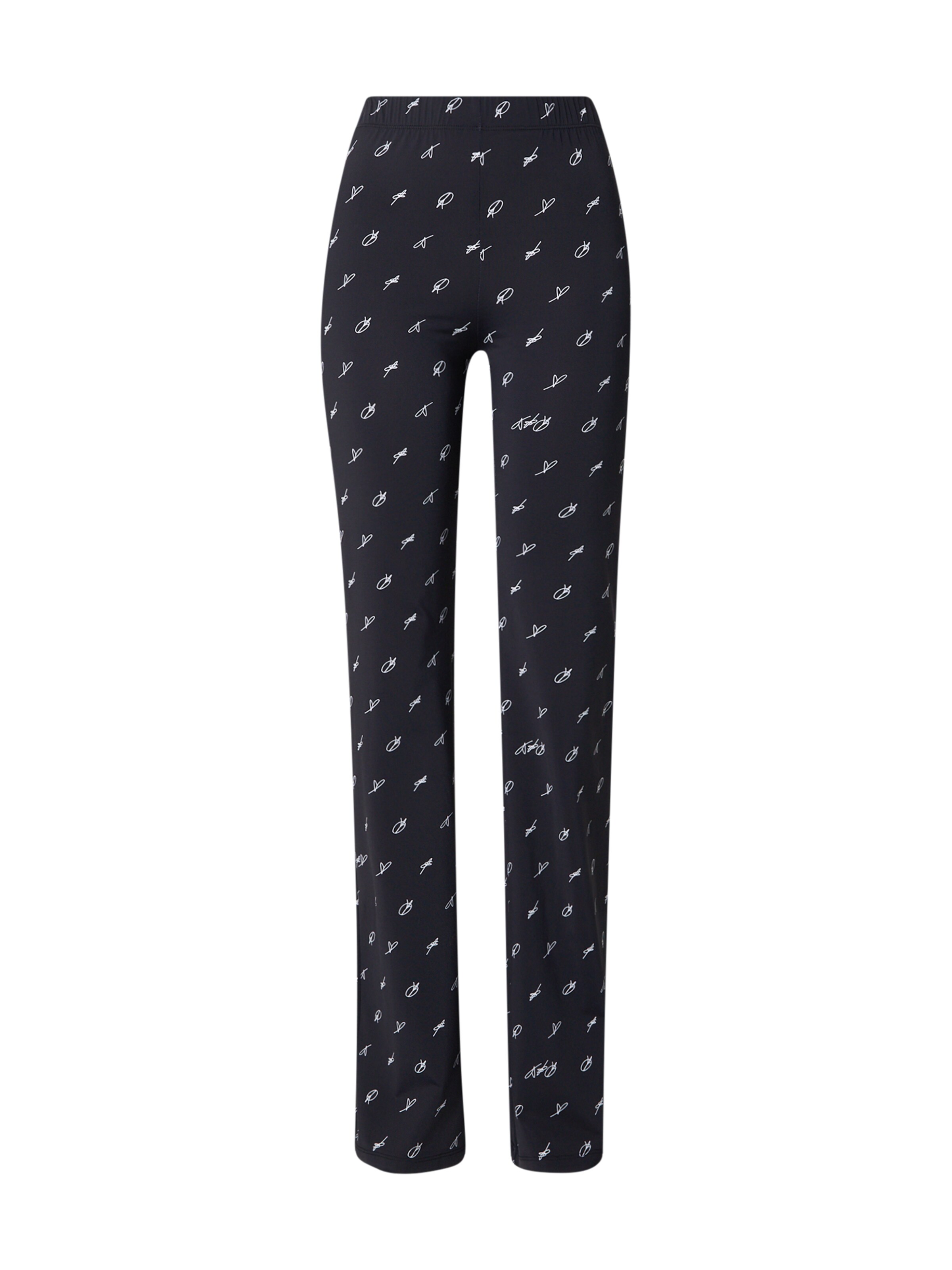 Moschino Jeans Flared Leggings in Zwart: voorkant