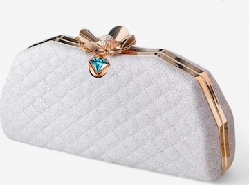 Elegon Clutch 'Model Malaysia' in Silver: front