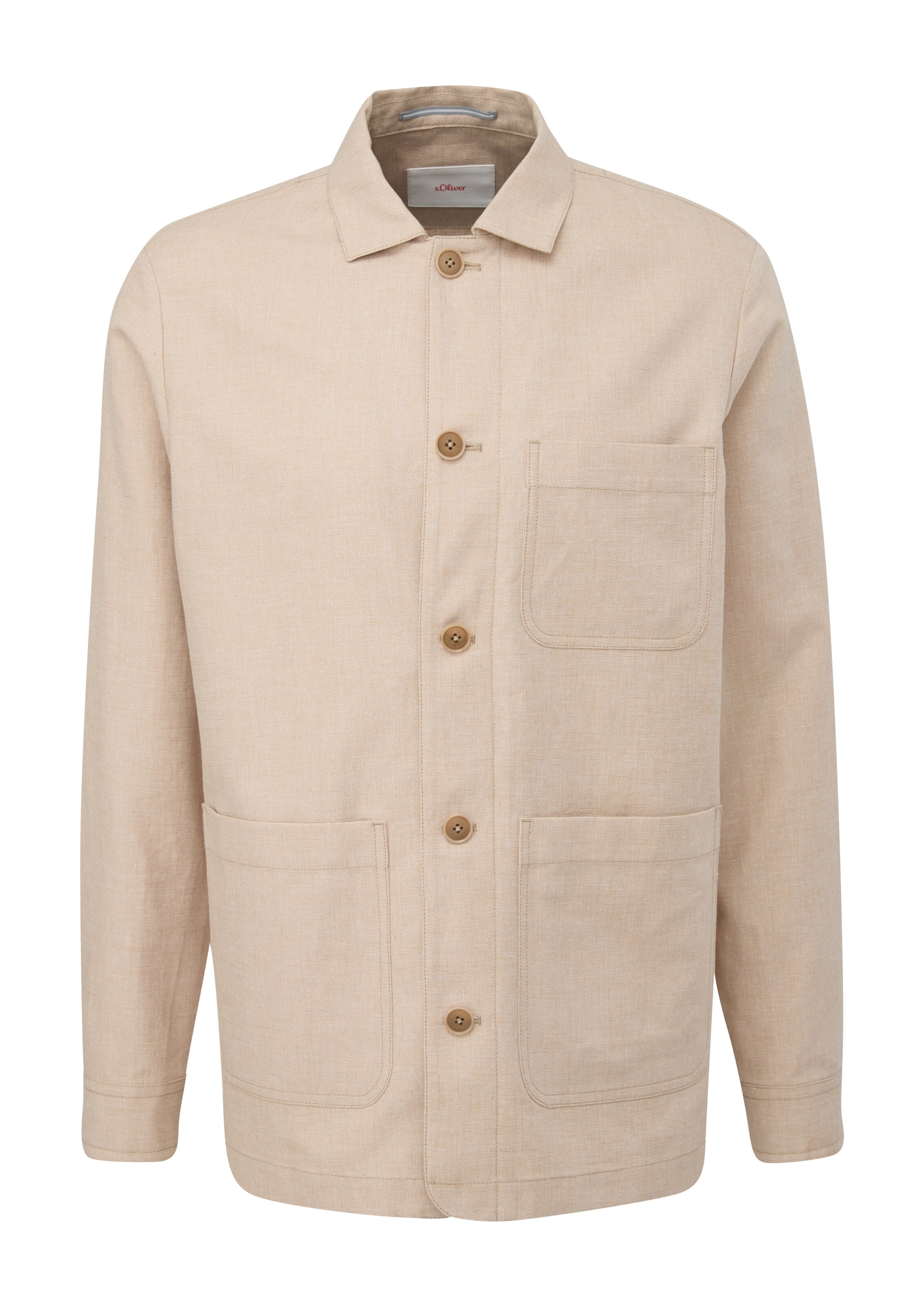 s.Oliver Comfort Fit Übergangsjacke in Beige: Vorderseite