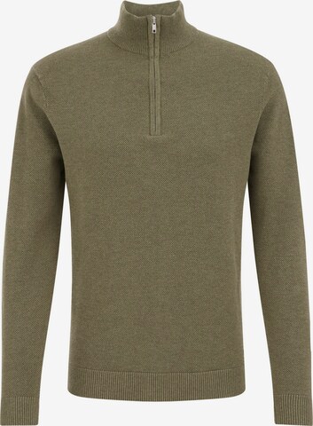 WE Fashion Pulover | zelena barva: sprednja stran