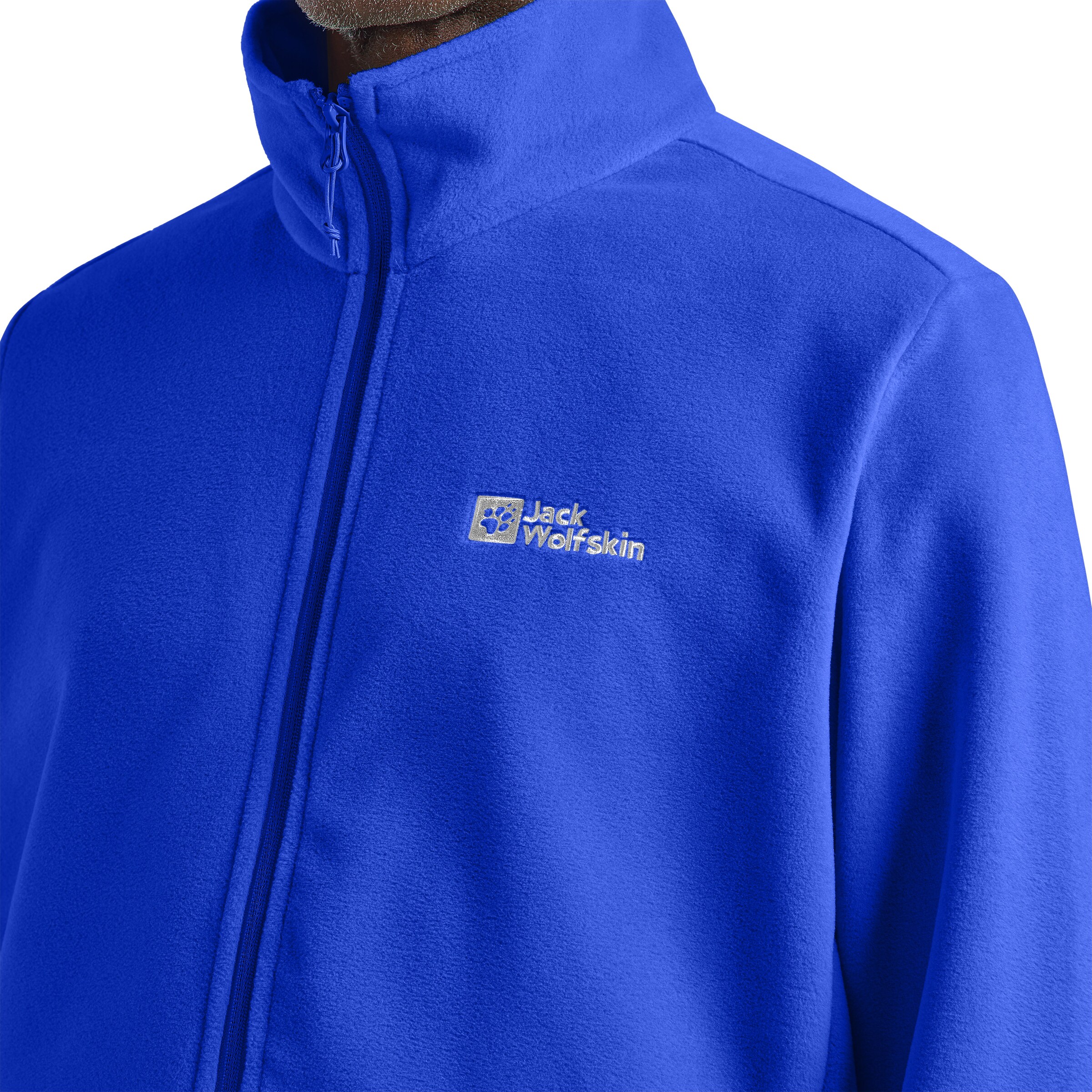 JACK WOLFSKIN Athletic Fleece Jacket 'Taunus' in Blue