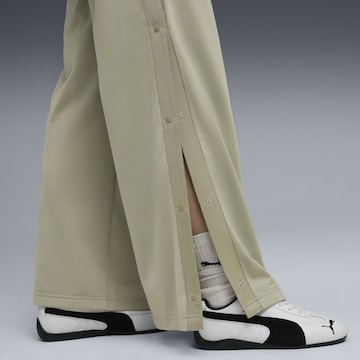 PUMA Wide Leg Sporthose 'Wardrobe Essentials' in Grün