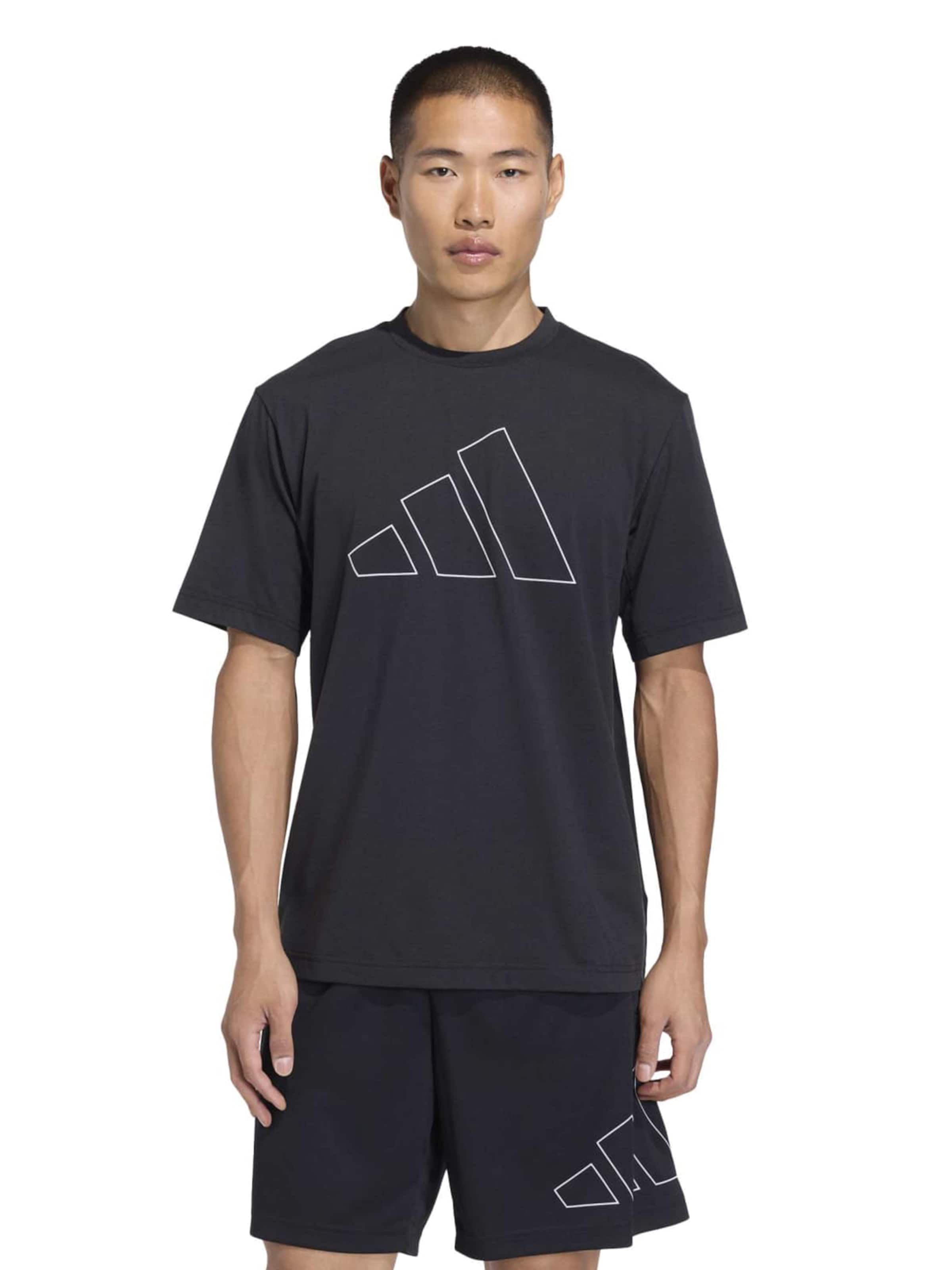 Maglia funzionale di ADIDAS PERFORMANCE in nero: frontale