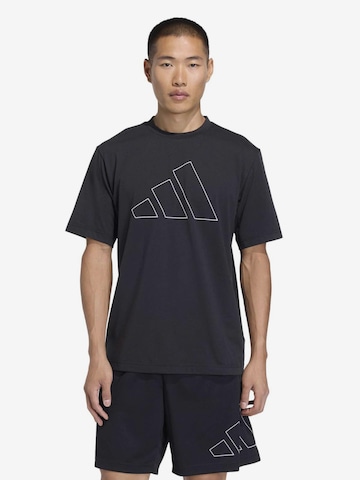 ADIDAS PERFORMANCE Функциональная футболка в Черный: спереди