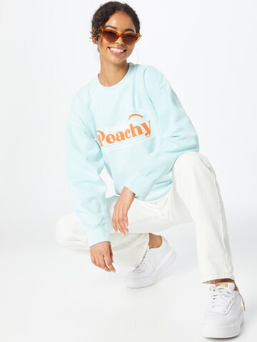 River Island Sweatshirt 'FEELIN PEACHY' in Blue