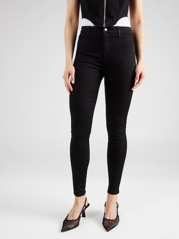 TOPSHOP Skinny Jeans 'Joni' in Zwart: voorkant