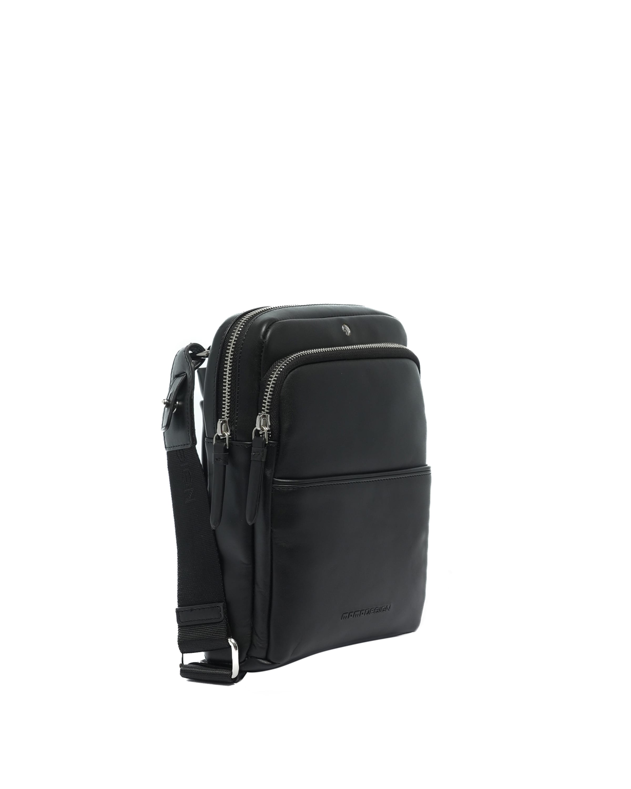 Sac à bandoulière Momo Design en noir : devant