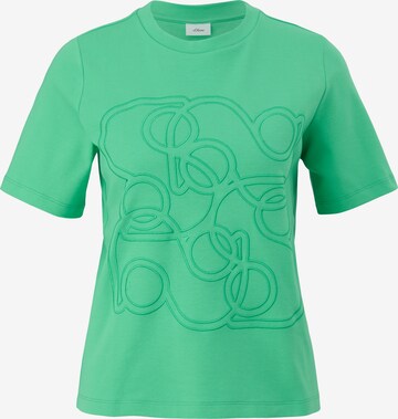 s.Oliver BLACK LABEL Shirt in Groen: voorkant