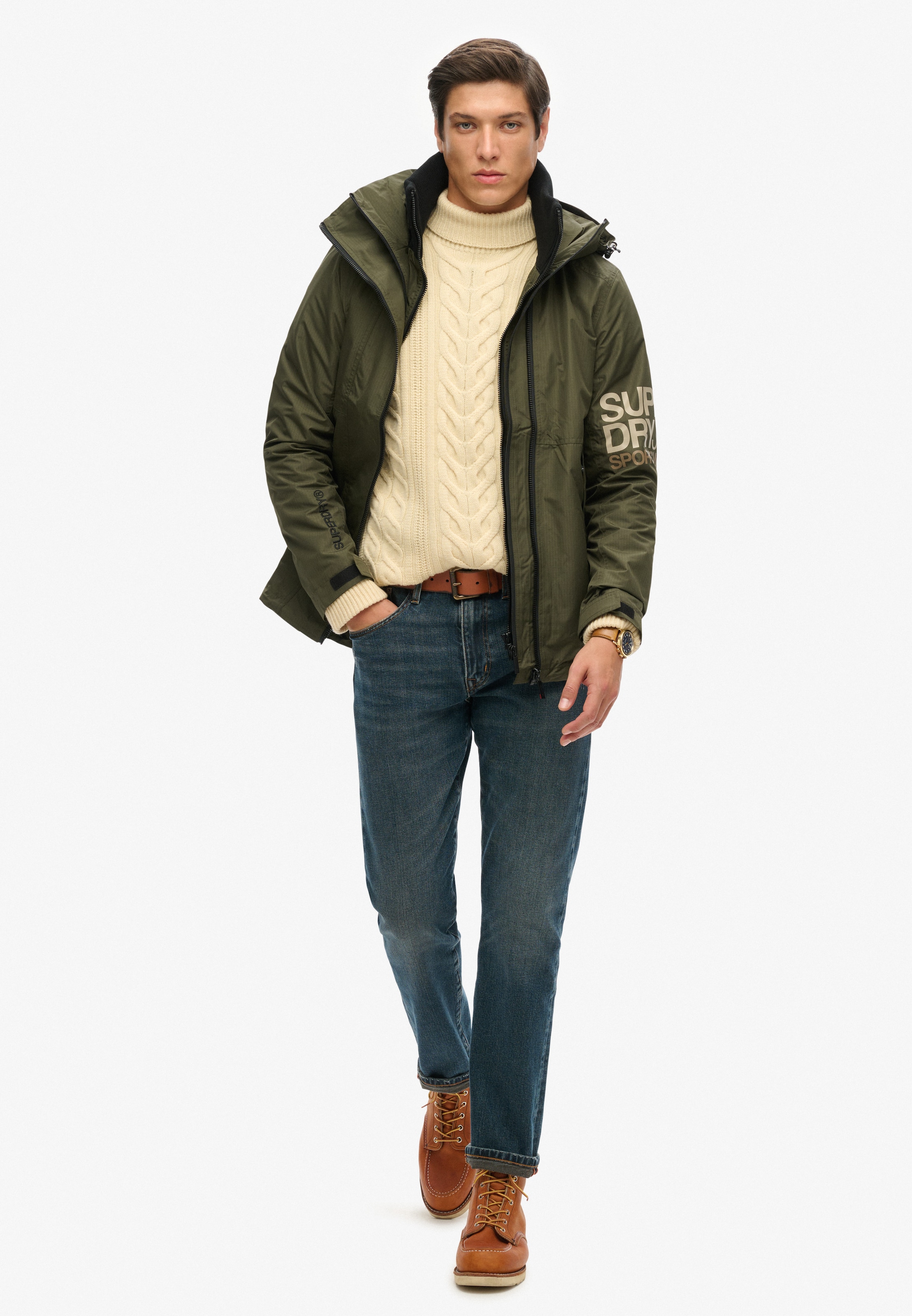 Veste mi-saison 'YACHTER' Superdry en vert